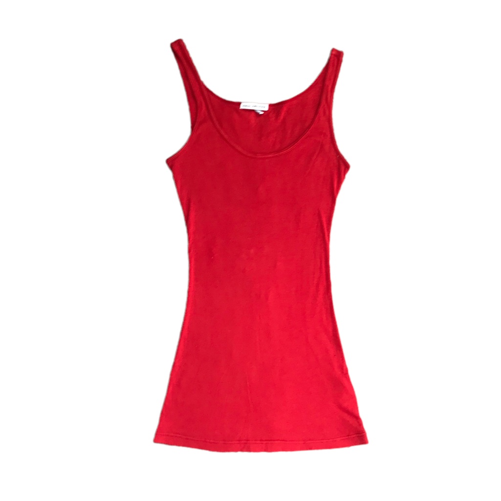James Perse Red Basic Tank Top